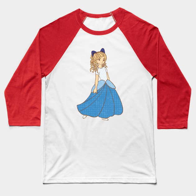 Princess Cat Baseball T-Shirt by EV Visuals